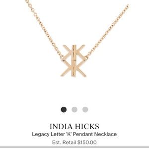 India Hicks K necklace